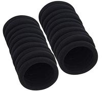Lot de 40 élastiques pour cheveux pour femme et fille (noir)