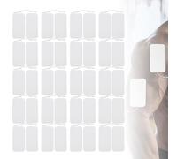 Lot de 40 électrodes TENS : électrodes adhésives WIYETY réutilisables, 40 x 80 mm, électrodes adhésives pour les muscles, le dos et les douleurs articulaires
