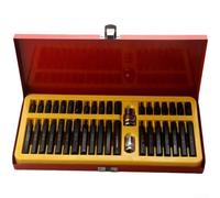 Lot de 40 embouts Torx avec embouts en étoile et hexagonaux plus adaptateurs 1/2 et 3/8 pour une utilisation commune pour les tailles de fixation automobile