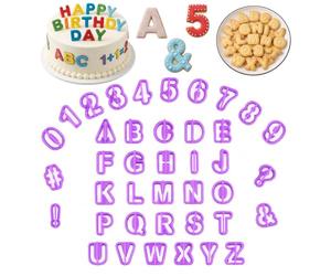 Lot de 40 emporte-pièces en forme de lettres pour fondant | Emporte-pièces alphabet avec chiffres - Lettres comestibles pour gâteaux, accessoires de pâtisserie, chiffres