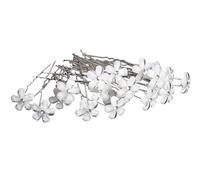 Lot de 40 épingles à cheveux avec perles et strass - Épingles à cheveux en forme de U - Épingles à cheveux en forme de fleur de neige - Épingles à cheveux pour mariée