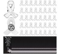 Lot de 40 épingles à ruban funéraire en métal pour cartes de poème funéraires, sacs en organza, cadeau de deuil, de deuil, de souvenir pour vos proches, taille unique, Métal