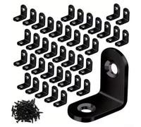 Lot de 40 équerres en L avec 80 vis pour renforcement essentiel des meubles et des structures (20 mm)