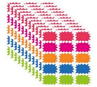 Lot de 40 étiquettes amovibles en vinyle avec bords en forme d'étoile, faciles à décoller, colorées pour les promotions au détail et le marketing des petites entreprises