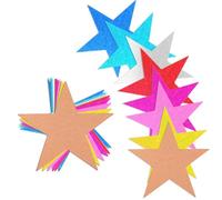 Lot de 40 étoiles scintillantes en papier - 15 cm - Décoration d'étoiles - Confettis muraux - Décoration de salle de classe - Pour décorations de Noël dans la salle de classe - Tableau d'affichage (8