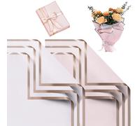 Lot de 40 feuilles de papier cadeau à motif floral imperméable 55,9 x 55,9 cm pour bouquet de fleurs fraîches, bricolage, fête des mères, mariage, fête d'anniversaire