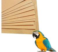 Lot de 40 feuilles de papier de gravier pour cage à oiseaux, 43 x 28 cm, papier abrasif facile à nettoyer, papier de verre calcium avec sable de mer pour oiseaux, perroquets, conures, calopsittes et