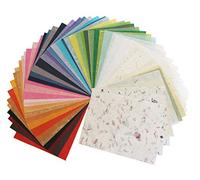 Lot de 40 feuilles de papier de mûrier 21,6 x 27,9 cm - Fabriqué à la main - Motif origami japonais Washi - Produits Unryu Thaïlande - Fabrication de cartes