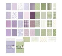 Lot de 40 feuilles de papier de scrapbooking vintage à rayures 14 x 10 cm, papier décoratif simple face pour scrapbooking, fabrication de cartes, découpage, loisirs créatifs et décorations de journal