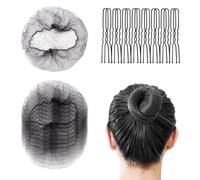 Lot de 40 filets à cheveux invisibles en maille élastique avec 100 épingles à cheveux en forme de U pour chignon de ballet, danseur de cuisine, série alimentaire