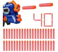 Lot de 40 fléchettes de rechange en mousse pour Nerf N-Strike Elite Series Blasters - Pour l'extérieur - Pour la famille - Rouge