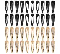 Lot de 40 grandes pinces à cheveux antidérapantes en métal pour femmes et filles, accessoires de cheveux durables pour coiffage, pour tous les types en marron classique et noir, 7,1 cm