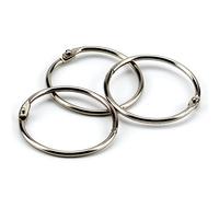 Lot de 40 grands anneaux de reliure de 5,1 cm en métal pour cartes d'index, cartes mémo, scrapbooking, classement mémo, idéal pour la maison, l'école et le bureau