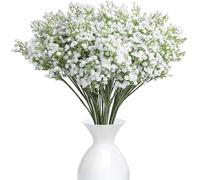 Lot de 40 gypsophiles artificielles comme de vraies gypsophiles artificielles pour mariage, fête, bouquets de mariée, décoration de maison, fleurs pour mariage