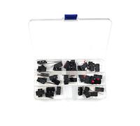 Lot de 40 interrupteurs à bascule / Box Micro interrupteur 2P 3Pin NO NC Mini limite 5A 250VAC KW12 Levier arc rouleau Action rapide Poussez interrupteurs Interrupteur à glissière