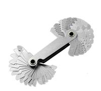 Lot de 40 jauges de pas de filetage métriques 60°/55° et jauge à vis en pouces en acier inoxydable avec placage chromé pour une inspection précise du filetage, argent