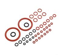 Lot de 40 joints toriques pour machines à café SAECO Spidem, joints en caoutchouc de silicone pour assemblage de vapeur de vanne, joints étanches à haute température, rouge et noir