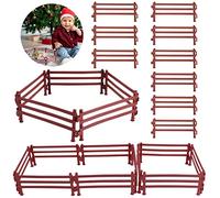Lot de 40 jouets pour clôture de cheval, accessoires de jeu pour cheval, clôture corrale, kit de jeu, clôture en plastique, jouet de couplage, mini cheval, clôture corrale, décoration de paysage DIY