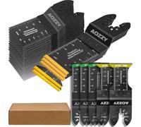 Lot de 40 lames de scie à bois - 5 lames de scie oscillantes en titane - Outil multifonction oscillant à libération rapide - Compatible avec Fein Multimaster Porter Rockwell Cable Bosch