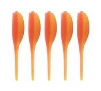 Lot de 40 leurres Souples Bicolores à Queue d'aiguille - 2 leurres for têtards, Perche Ultra-Fine et appât à Bande Blanche, Action réaliste à enfoncement Lent(Oranje)
