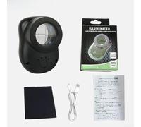 Lot de 40 loupes de bijoutier avec double lumière UV LED blanche pour l'analyse de bijoux et échelle d'étalonnage intégrée de 0,5 mm