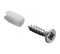 Lot de 40 manchons à expansion plastique brut HETTICH, l.12.5 mm