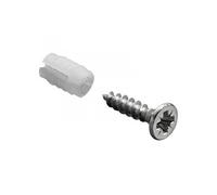 Lot de 40 manchons à expansion plastique brut HETTICH, l.12.5 mm G