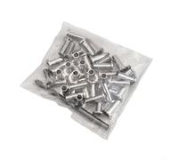 Lot de 40 manchons de protection en acier inoxydable avec foret pour garde-corps et escaliers polis électrolytiques résistants à la rouille (3/16")