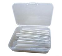 Lot de 40 mini brosses de nettoyage pour pommeau de douche pour enlever la saleté, le calcaire et la crasse des pommeaux de douche et petits appareils avec boîte de rangement de protection (blanc)