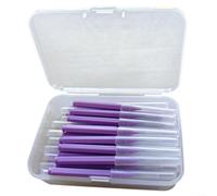 Lot de 40 mini brosses de nettoyage pour pommeau de douche pour un nettoyage efficace des buses de douche, robinets et petites surfaces domestiques avec étui de rangement de protection (violet)