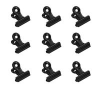 Lot de 40 mini clips de reliure en métal - Pour papier bulldog - Multifonction - Pour l'école, la maison, le bureau, les photos - Noir - 22 mm