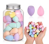 Lot de 40 mini éponges de maquillage multicolores professionnelles super douces pour fond de teint, poudre, liquide