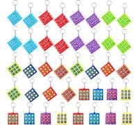 Lot de 40 mini porte-clés Tic-Tac-Toe en plastique pour garçons et filles