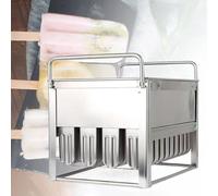 Lot de 40 moules à glace en acier inoxydable avec 100 bâtonnets en bois, réutilisables pour friandises glacées faites maison, sans BPA, pour cuisine, magasin de desserts