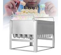 Lot de 40 moules à glace en acier inoxydable avec 100 bâtonnets pour la maison, la cuisine et les desserts