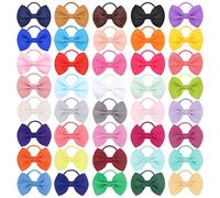 Lot de 40 nœuds pour cheveux de bébé 5 cm colorés doux et mignons couleur bonbon pour petites filles fêtes maternelles photographie