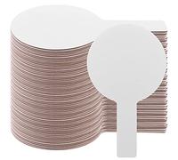 Lot de 40 pagaies de réponse effaçables à sec - Mini tableaux blancs double face ronds effaçables à sec pour enseignement en classe, réunion de bureau, vote, jeux de fête prénuptiale