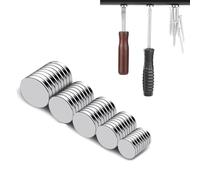 Lot de 40 pastilles magnétiques rondes de 2 mm - 5 tailles d'autocollants magnétiques adhésifs pour le rangement, la suspension, les loisirs créatifs, la cuisine et le bureau