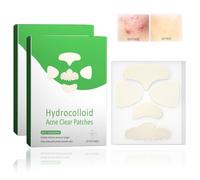 Lot de 40 patchs hydrocolloïdes contre l'acné pour le visage, le dos et le corps - Grands boutons autocollants avec acide hyaluronique, points transparents pour un confort nocturne et une clarté de la