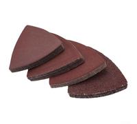 Lot de 40 patins de ponçage triangulaires 80 mm pour outils oscillants Grain mixte 60 120 180 240 Papier abrasif en oxyde d'aluminium pour outil multifonction