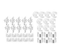 Lot de 40 perles de cheveux pour transformer votre coiffure, dreadlocks, anneaux de tressage de cheveux, poignets métalliques en aluminium | Bijoux décoratifs élégants pour femmes et hommes