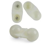 Lot de 40 perles de pêche à double hochet pour poisson-chat, cloches, alarme de morsure de poisson, appât de poisson-chat, accessoire pour leurrer les poissons (blanc lumineux, 40 pièces)