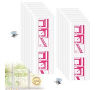 Lot de 40 pièges à mouches pour fenêtre - Piège à mouches adhésif - Pour intérieur - Sans toxique - Pour les mouches, les mouches des fruits, les mouches d'intérieur - Transparent