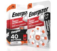 Lot de 40 piles acoustiques énergétiques pour appareils auditiques, taille 13 orange, 5 ampoules de 8 piles