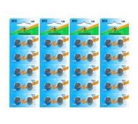 Lot de 40 Piles bouton plates Type AG13 1,5V compatibles LR44 - Visiodirect - G
