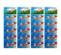 Lot de 40 Piles bouton plates type AG5 1,5V compatible 393A / 46LR / LR754 / 193 - Visiodirect -