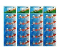 Lot de 40 Piles bouton plates type AG5 1,5V compatible 393A / 46LR / LR754 / 193 - Visiodirect -