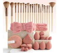 Lot de 40 pinceaux de maquillage professionnels pour femme - Outils de beauté de qualité supérieure - Éponge, poudre, anti-cernes, fard à paupières, blush, pour applicateurs de maquillage (40 pièces