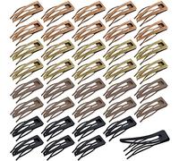 Lot de 40 pinces à cheveux en métal pour femme - Accessoires pour cheveux pour filles et salon de coiffure (noir, marron foncé, rouge, vert)