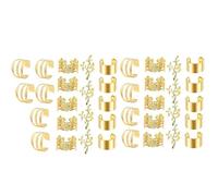 Lot de 40 pinces à cheveux tressées en métal pour dreadlocks - Perles pour dreadlocks - Style bohème